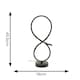 image 4 of ValueLights Infinity Black Swirl Integrated LED Table Lamp Black