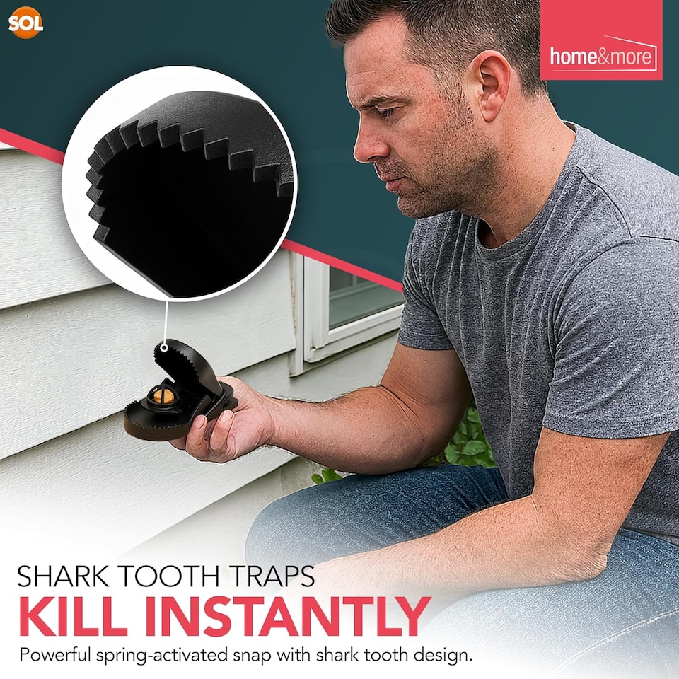image 1 of 6pk Mouse Traps Indoor & Outdoor – Reusable Snap Traps with Shark Tooth Design, Instant Kill Mice Catchers, Durable & Safe