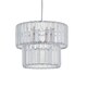 image 1 of Clint - Clear Acrylic Crystal Two Tier Easy Fit Pendant Shade | Clear | Chrome | Medium | 1
