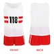 image 5 of 118 Vest , Socks and Shorts Set with Wig & Tash Red | XL