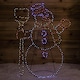 image 9 of 1m x 78cm Light up Standing Christmas Snowman with 390 Multi-Coloured LEDs
