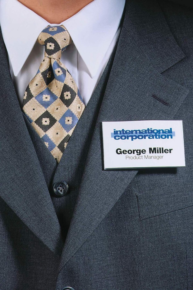 image 1 of Durable Conference Magnet Name Tag Badge Holders + Inserts | 25 Pack | 54 x 90mm