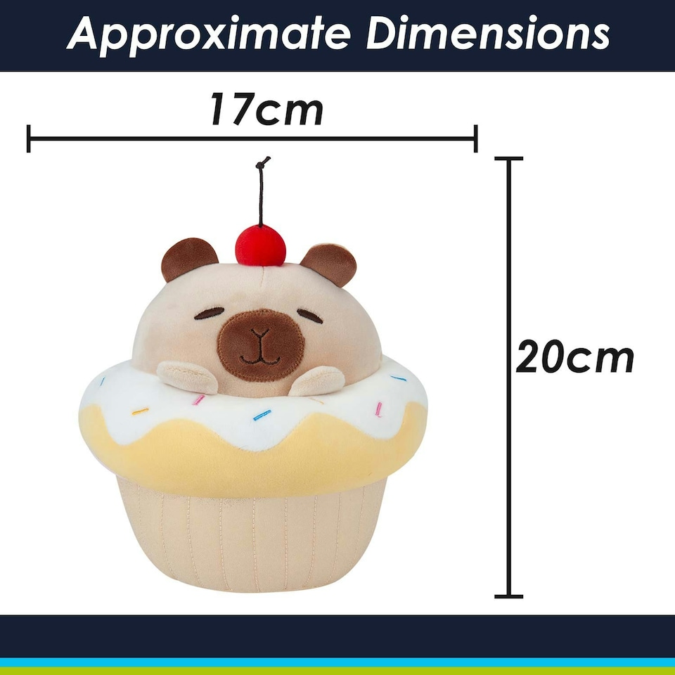 image 1 of Capybara Cup Cake Soft Toy Cute Plushie Huggable Cuddly Stuffed Toy 20cm Yellow