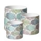 image 2 of Ceramic Retro Bauble Print Indoor Plant Pot - H12.5cm