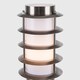 image 4 of ValueLights Wharf Pair Silver Outdoor Bollard Lights and Warm White Bulb
