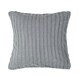 image 1 of Homescapes Cotton Cable Knit Grey Cushion Cover - 45 x 45 cm | Grey | Grey | 45 x 45 cm