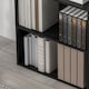 image 9 of HOMCOM 2 Tier Low Bookcase with Adjustable Shelf, Bookshelf, Display Storage Shelf with 2 Compartments for Home Office, Living Room, Study, Black