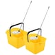 image 2 of 2 x Yellow 12L Mop & Bucket Set For Cleaning Hard Floors Complete With Pouring Lip & Cotton Mop