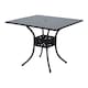 image 1 of Outsunny Square Aluminium Outdoor Garden Dining Table with Umbrella Hole, Black