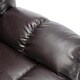 image 5 of Seattle 3 Seater Electric High Back Bonded Leather Recliner Sofa (Brown)