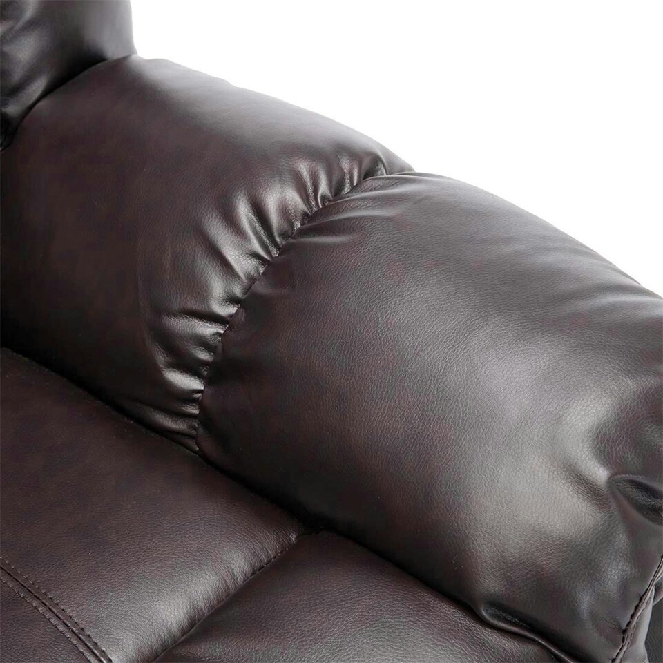 image 1 of Seattle 3 Seater Electric High Back Bonded Leather Recliner Sofa (Brown)