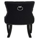 image 4 of Interiors by Premier Black linen Dining Chair, Comfortable High Back Office Chair, Aesthetic Linen chair for Living Room