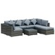 image 1 of Outsunny 8pc Rattan Sofa Garden Furniture Aluminium Outdoor Patio Set Grey