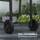 image 6 of Outsunny Charcoal Barbecue BBQ Grill Trolley W/ Shelves, Lid and Thermometer