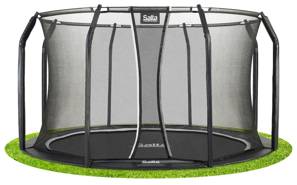 image 1 of 13ft Salta Royal Black Baseground Round Trampoline with Enclosure
