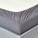 image 2 of Homescapes Dark Grey Egyptian Cotton Fitted Sheet 200 TC, Super King | Grey | Super King