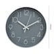 image 4 of Living and Home 12-Inch Wall Clock with Arabic Numerals, Grey | Grey