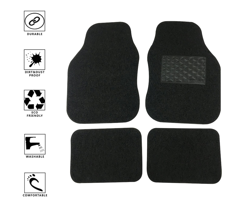 image 1 of Nicoman Universal 2pc Spaghetti Car Mat Set (Front Set Only)