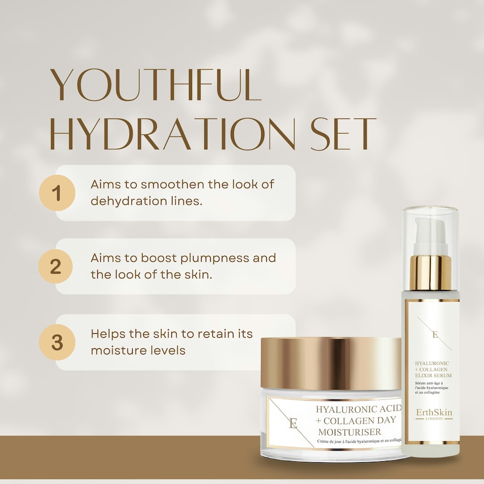 image 1 of Hyaluronic acid & Collagen Day Cream 50ml + Hyaluronic acid & Collagen Serum - 60ml