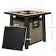 image 7 of Outsunny Gas Fire Pit Table with 50,000 BTU Burner, Cover, Glass Beads, Brown