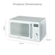 image 5 of 20L 800W Digital Microwave Mirror Door White and Chrome