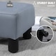 image 5 of HOMCOM Microfiber Cloth Footstool, Small Foot Rest, Rectangle Sofa Stool for Bedroom Living Room, Grey