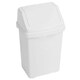 image 1 of 2 x 8L Ice White Flip Top Waste Rubbish Recycling Dustbin For Home, Office & Kitchen White