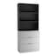 Grey Drawers & Black Bookcase