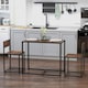 image 2 of HOMCOM 3 Piece Dining Table Set with Metal Frame Natural