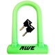 image 2 of AWE Silicone Hardened Steel 130mm x 210mm Bike Shackle U Lock with Keys Green