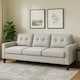 image 1 of Portofino 3 Seater Corner Sofa, Chaise Lounge Furniture with Reversible Ottoman Footstool or Chaise Cream | Sandy Grey