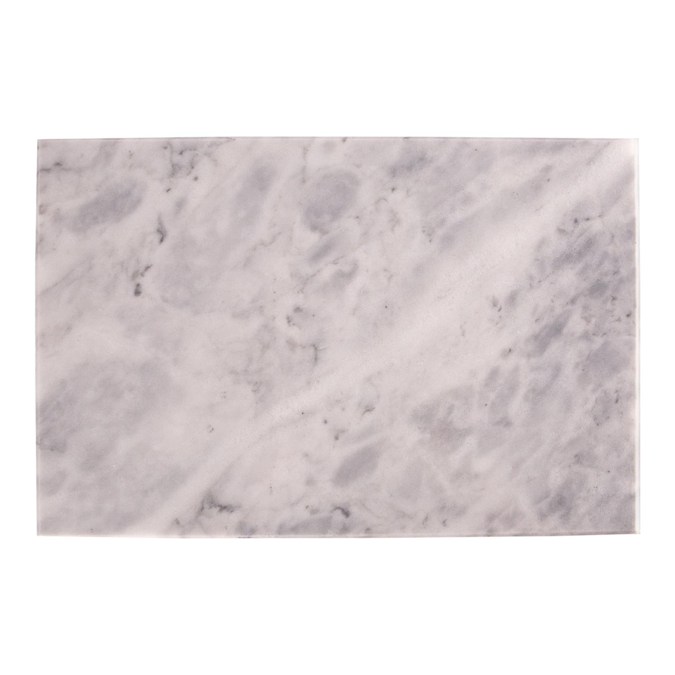 image 1 of Argon Tableware 2x Marble Serving Platters - 30 x 20cm - Rectangular White Marble Natural Serving Dish Cheese Board Savoury Mat | White | White | One Size | 2