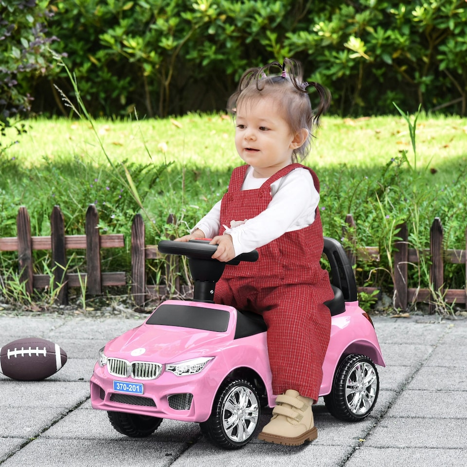image 1 of HOMCOM Ride on Car Baby Toddler Walker Foot to Floor Sliding Car Slider Pink