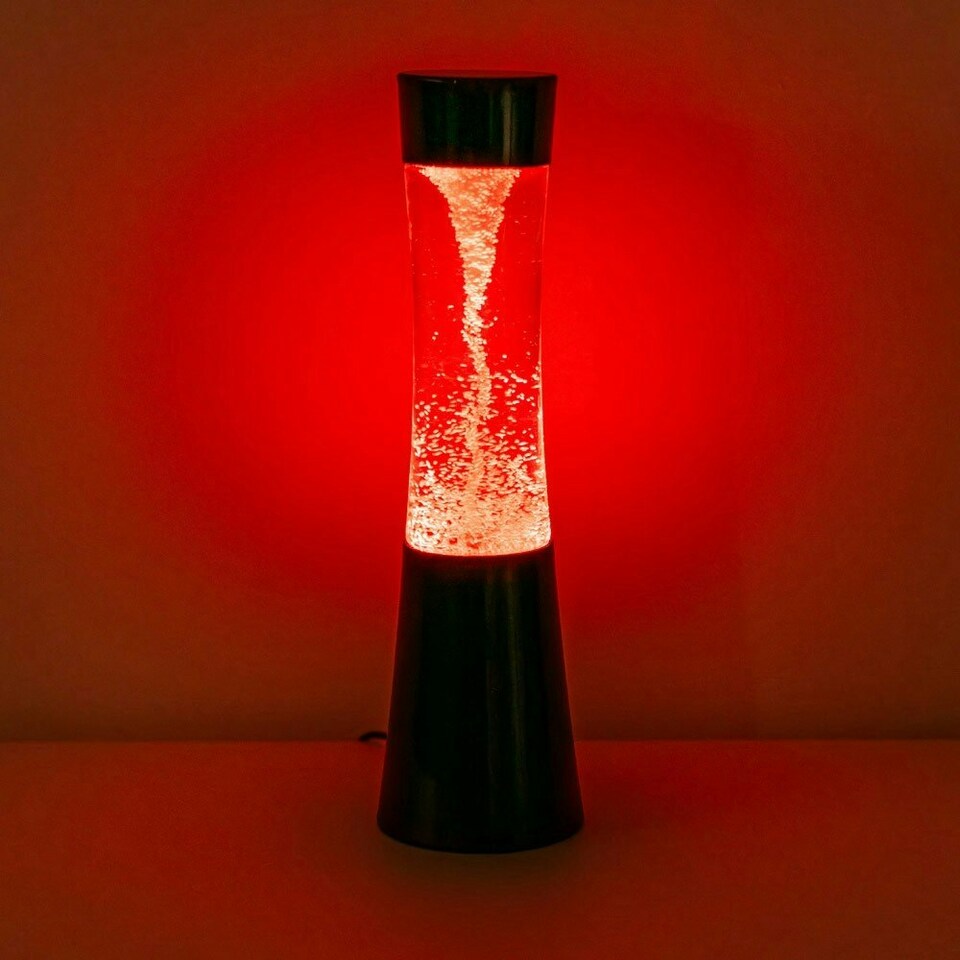 image 1 of ValueLights Twister Tornado lamp Clear Black Illuminated Decoration and Integrated LED 1W Multicolour Bulb