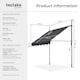 image 6 of Awning with hand crank - pressure fitted , height adjustable Black | Grey | 180 x 150 cm