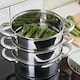 image 3 of Cooks Professional 3 Tier Stainless Steel Steamer Pan - Suitable for All Hobs | Silver | 22cm