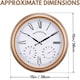 image 2 of Marco Paul 38cm Gold Wall Clock and Thermometer Gold
