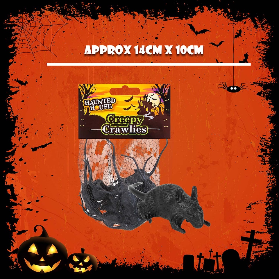 image 1 of vfm-estore Halloween Creepy Crawlies Set - Spooky Rats Party Pack