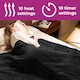 image 4 of Neo Black Electric Heated Throw Over Blanket - Reversible | Black
