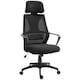 image 1 of Vinsetto Mesh Back Office Chair w/ Adjustable Height Padded Headrest Black