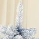 image 8 of HOMCOM 5 Foot Artificial Blue Snow Flocked Christmas Tree with Hinged Branches