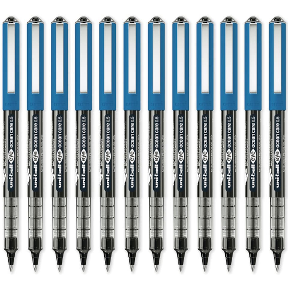 image 1 of Uni-Ball Eye Ocean Care Rollerball Pens UB-150ROP 0.5mm Pack of 12