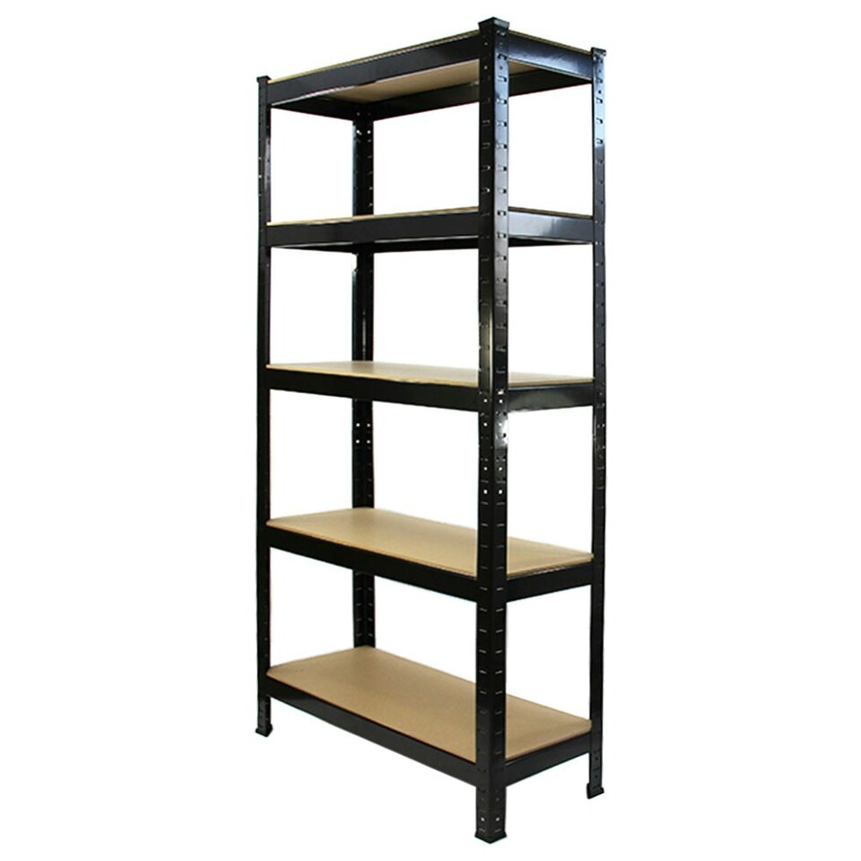 image 1 of 5 x T-RAX Black Metal Racking Units 75cm x 150cm x 30cm Black