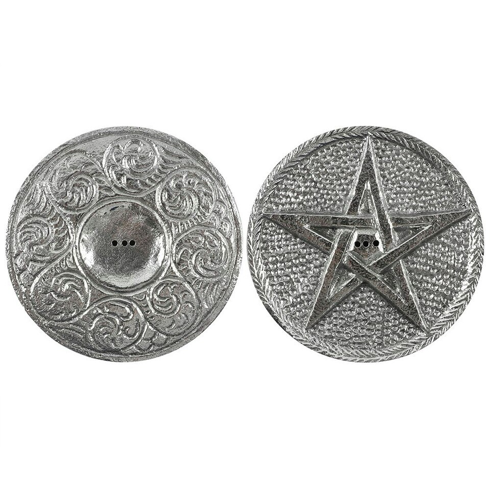 image 1 of Something Different Pentagram Incense Holder - Silver - One Size