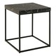 image 1 of Barossa Coffee Table with Black Marble Effect Top & Black Steel Base 40cm