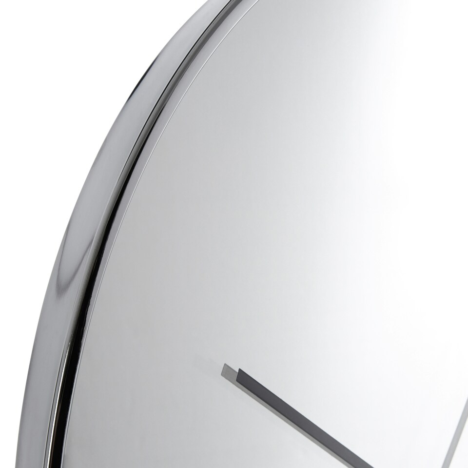image 1 of Interiors by Premier Baillie Bailie Chrome And Mirror Wall Clock