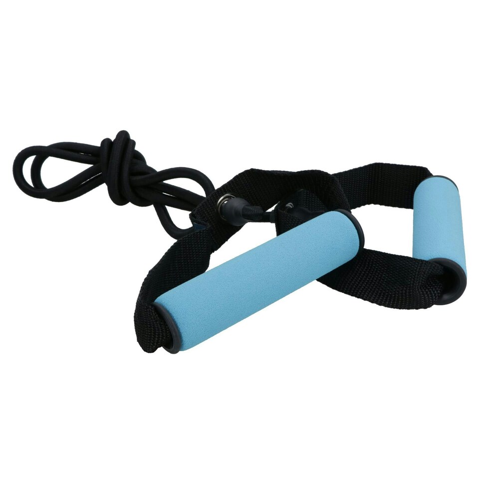 image 1 of Light Resistance Tube Bands with Handles Yoga Gym Workout Fitness Exercise
