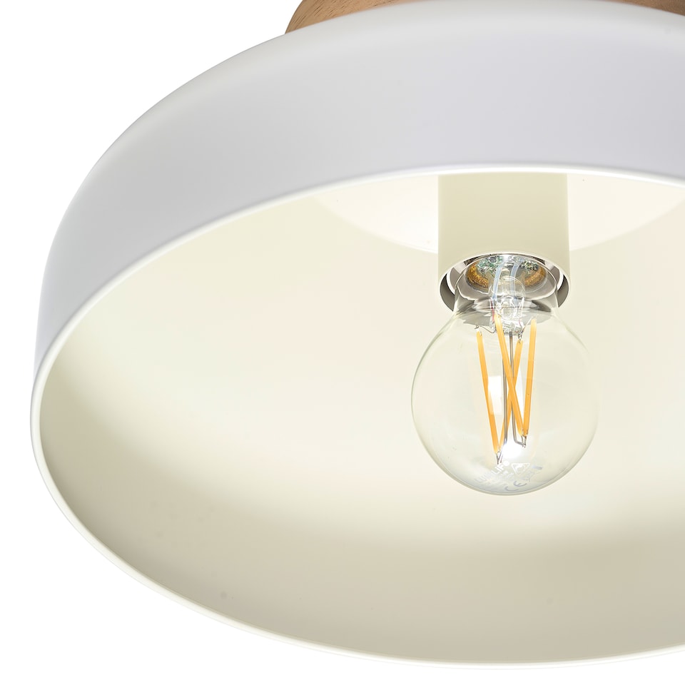 image 1 of Contemporary Scandinavian Designed Semi Flush Ceiling Light in Muted Dove Grey | Grey