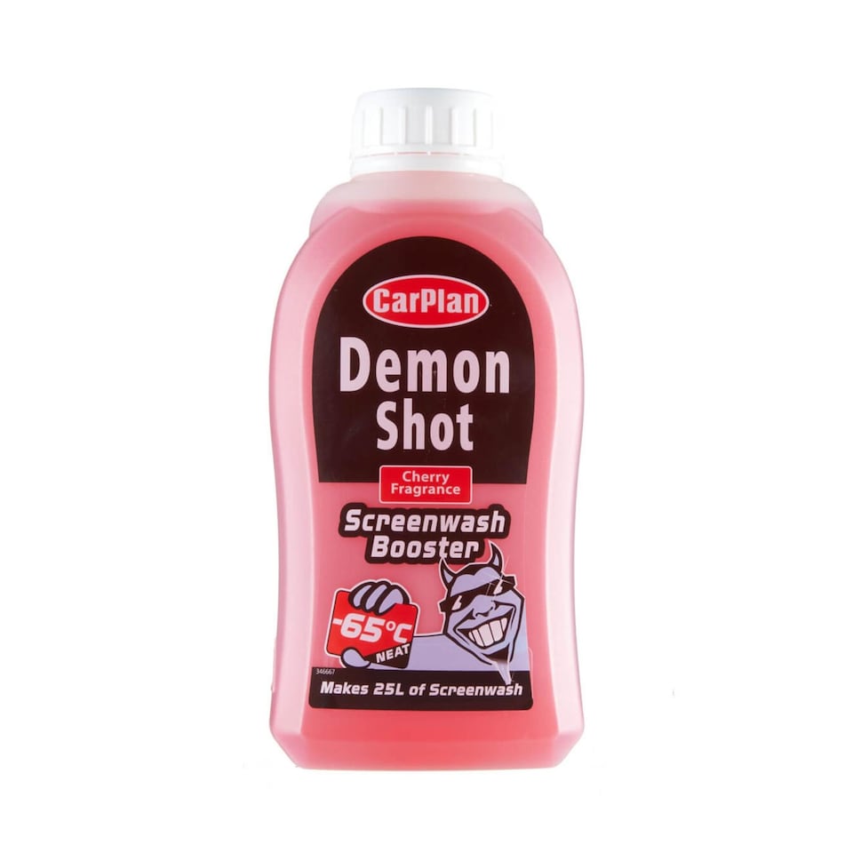 image 1 of CarPlan Concentrated Screen Wash Booster Cherry Scented De-Icer -65C 12x 500ml