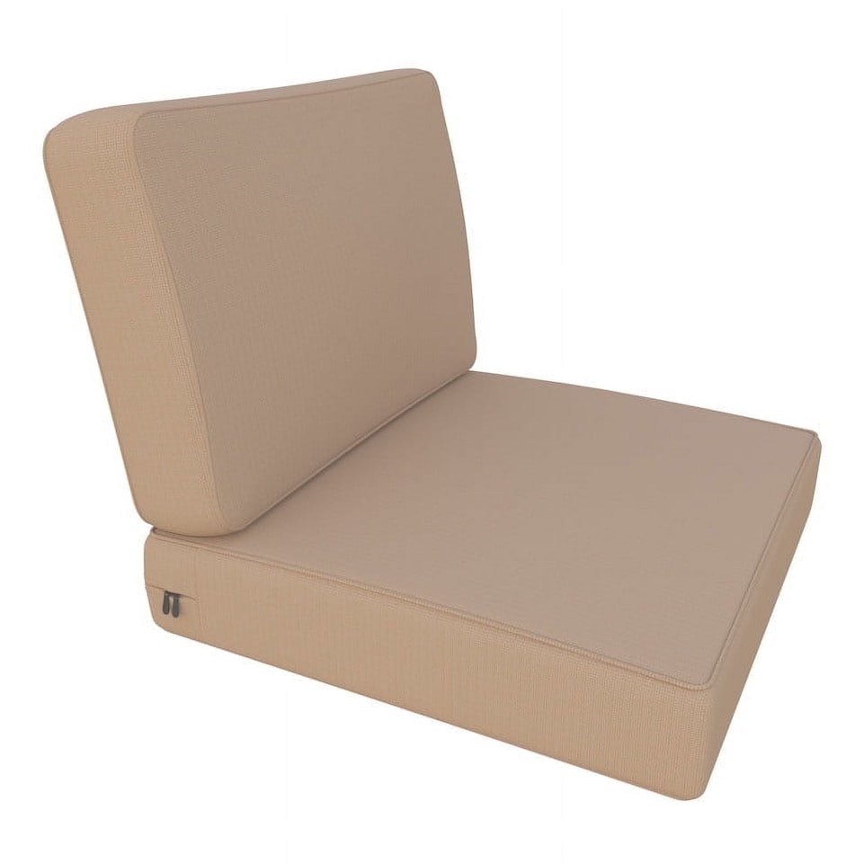image 1 of Covers&All Outdoor Seat / Back Cushion with Highly Durable Cover Rite Fabric, 25½ in L x 25 in W x 5 in Thick, Beige